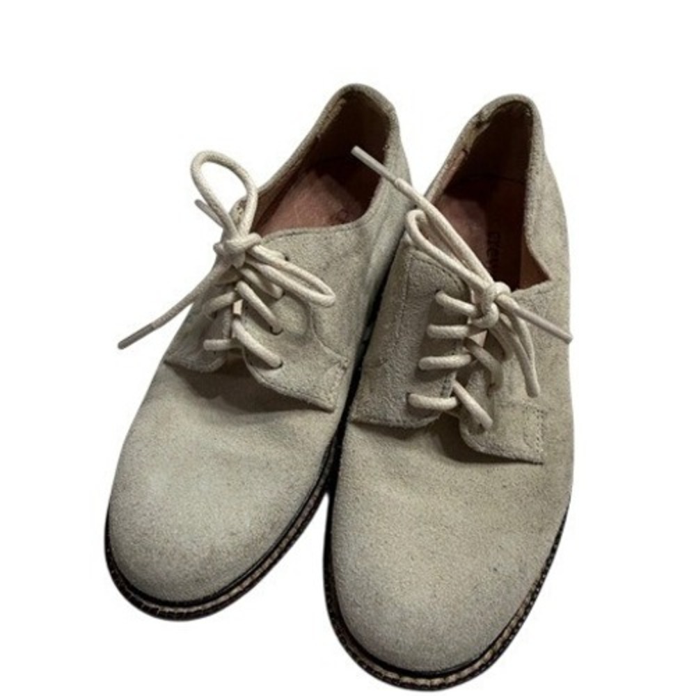 Crewcuts Cream Suede Oxfords preppy SZ 11 Kids event wedding
